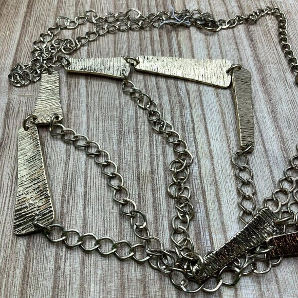 Chico's Double Stranded Gold Tone Necklace - Picture 1 of 4